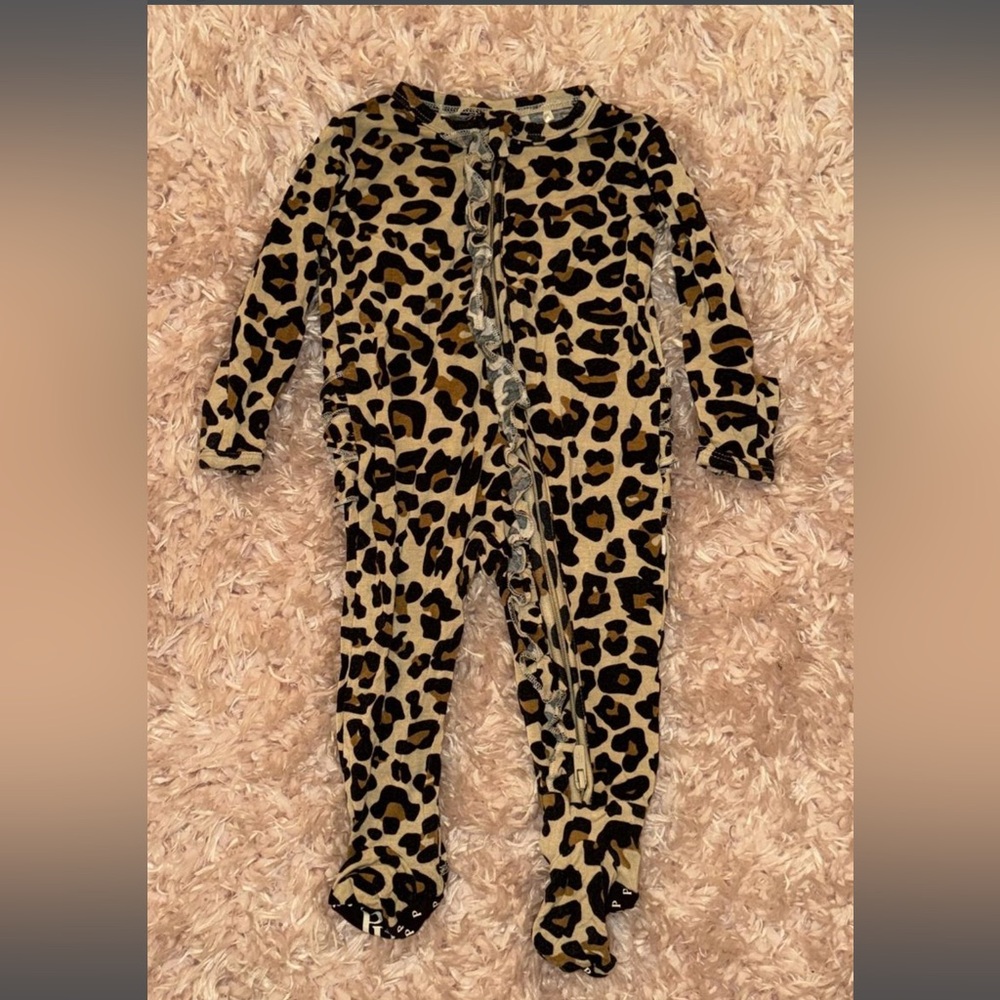 Posh Peanut Leopard Print Footie